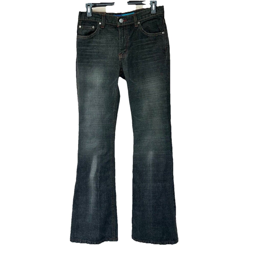 Vtg Delias Bootcut Jeans 7/8 Low Rise Denim 28 X 32 Stretch Dark Wash Y2K Grunge